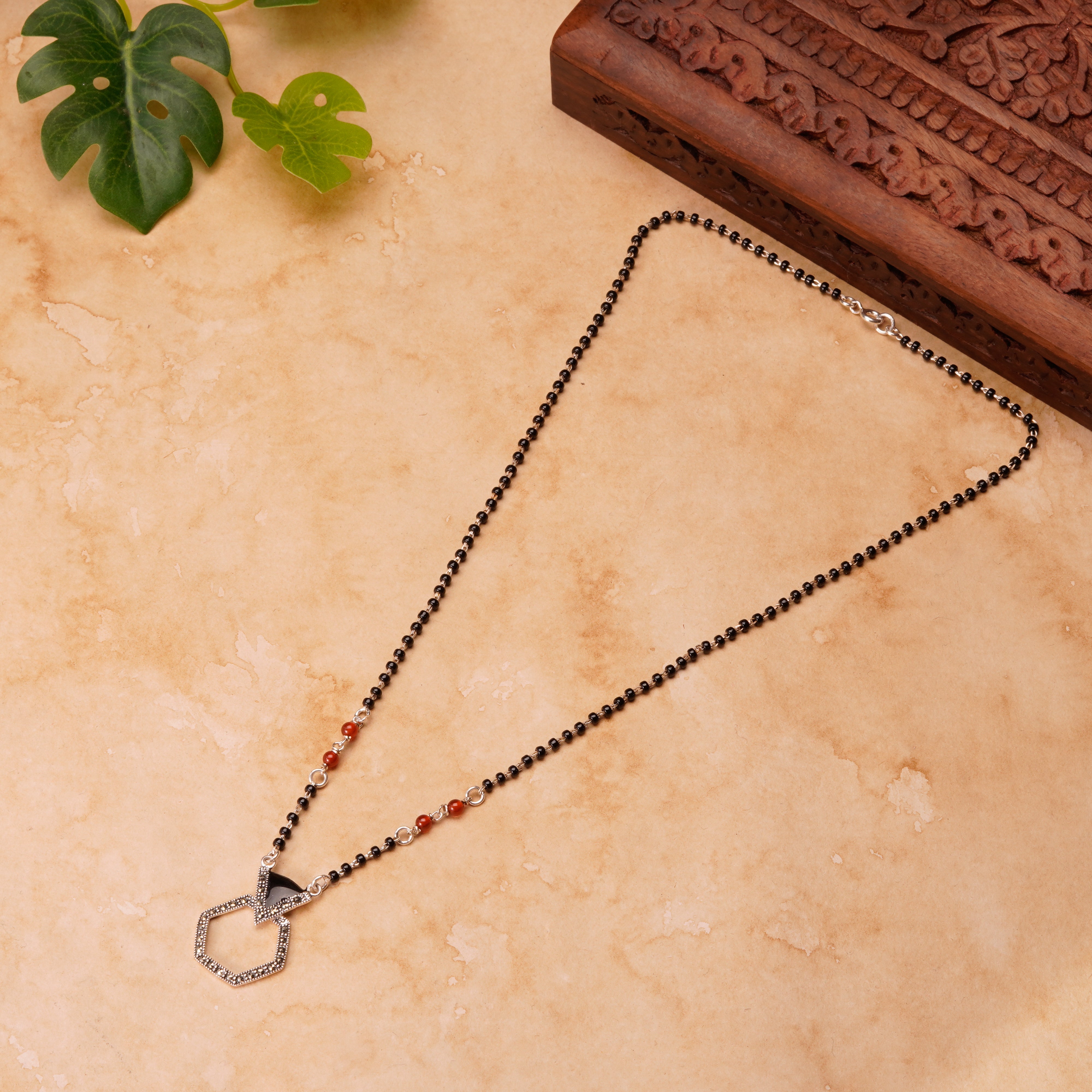 Geometric Fusion Gemstone Mangalsutra