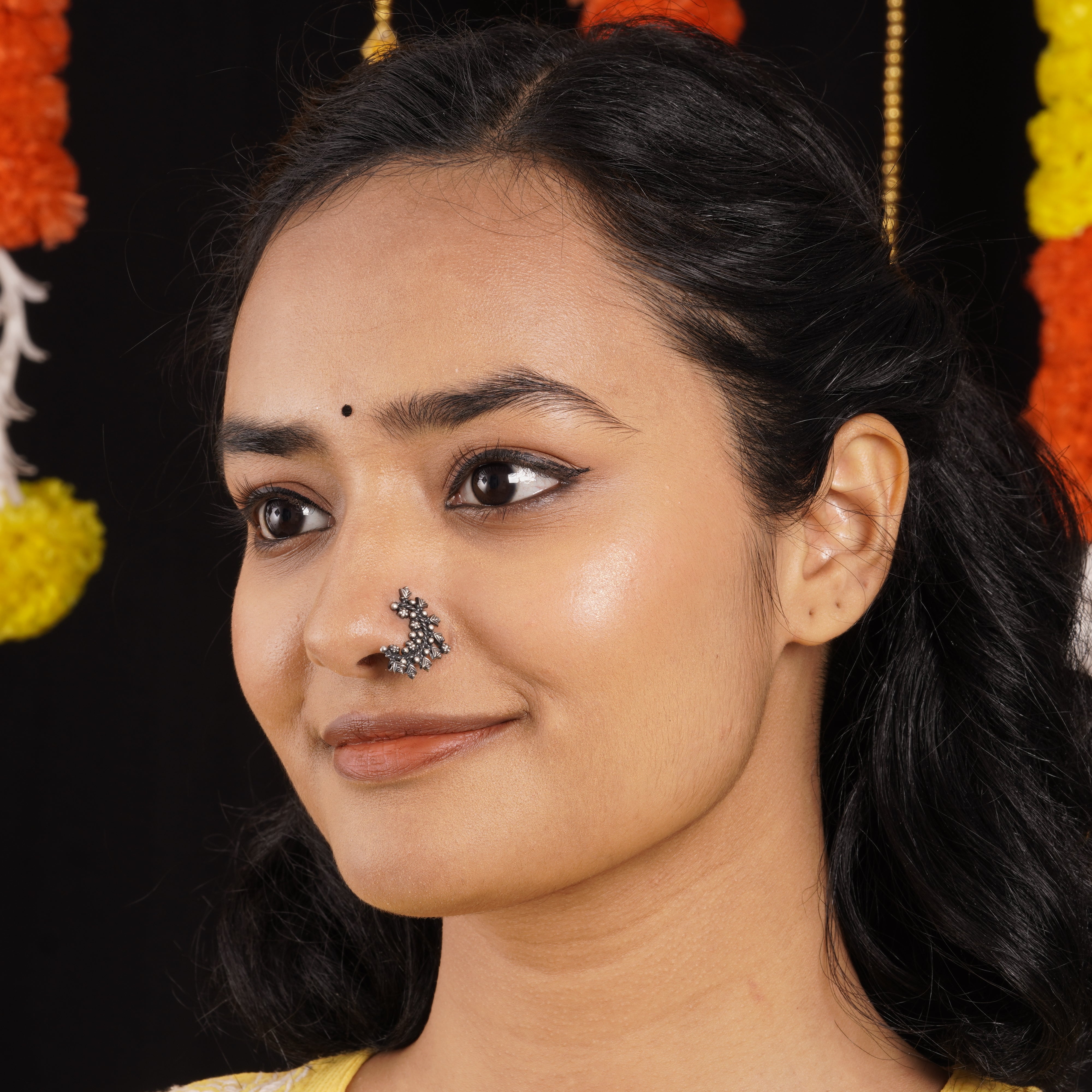 Kaveri Traditional Clip-On Nose Pin