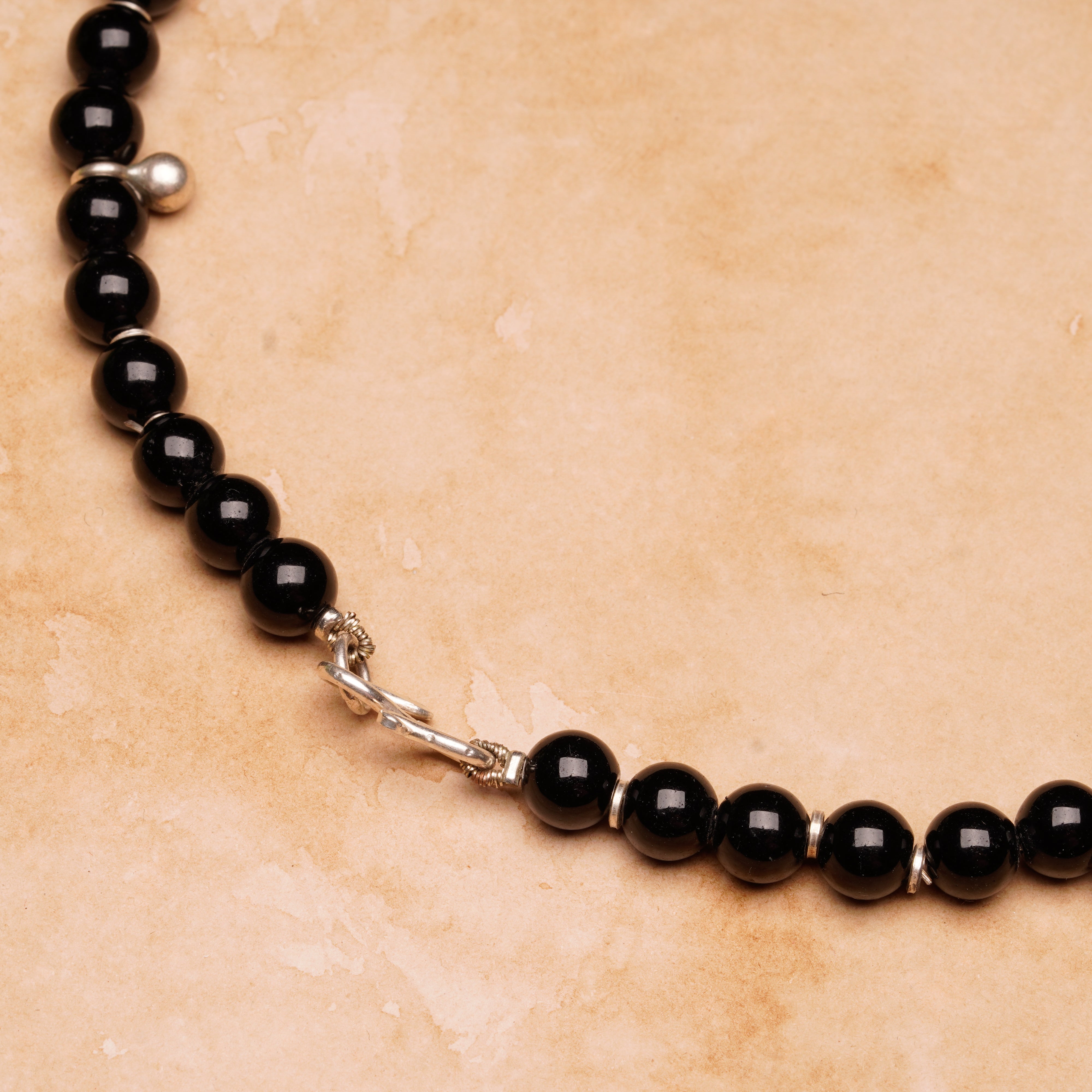 Black Tourmaline Ghungaru Anklet (Single)