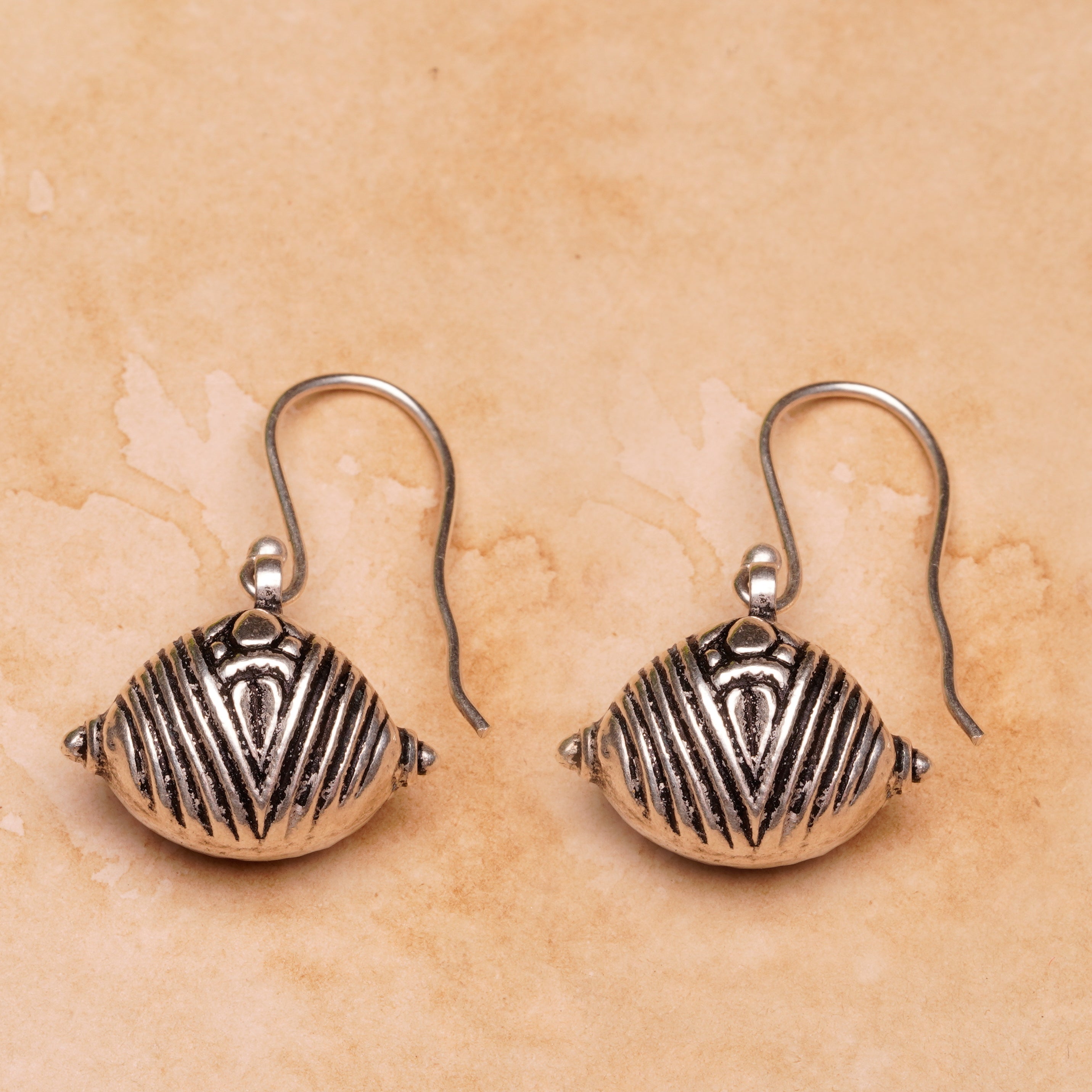 Nandika Silver Bead Earrings