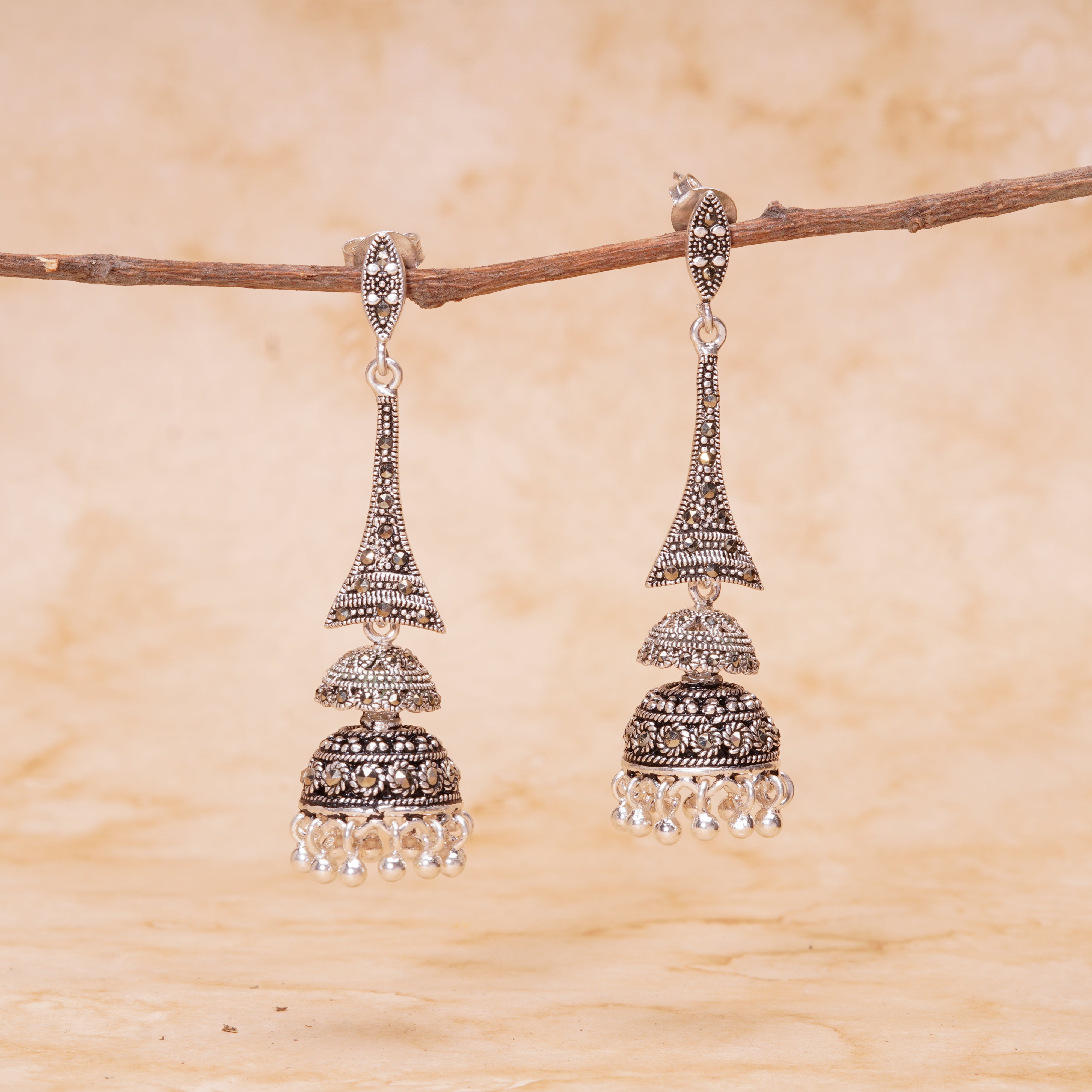 Chic Triangle Jhumka Earrings