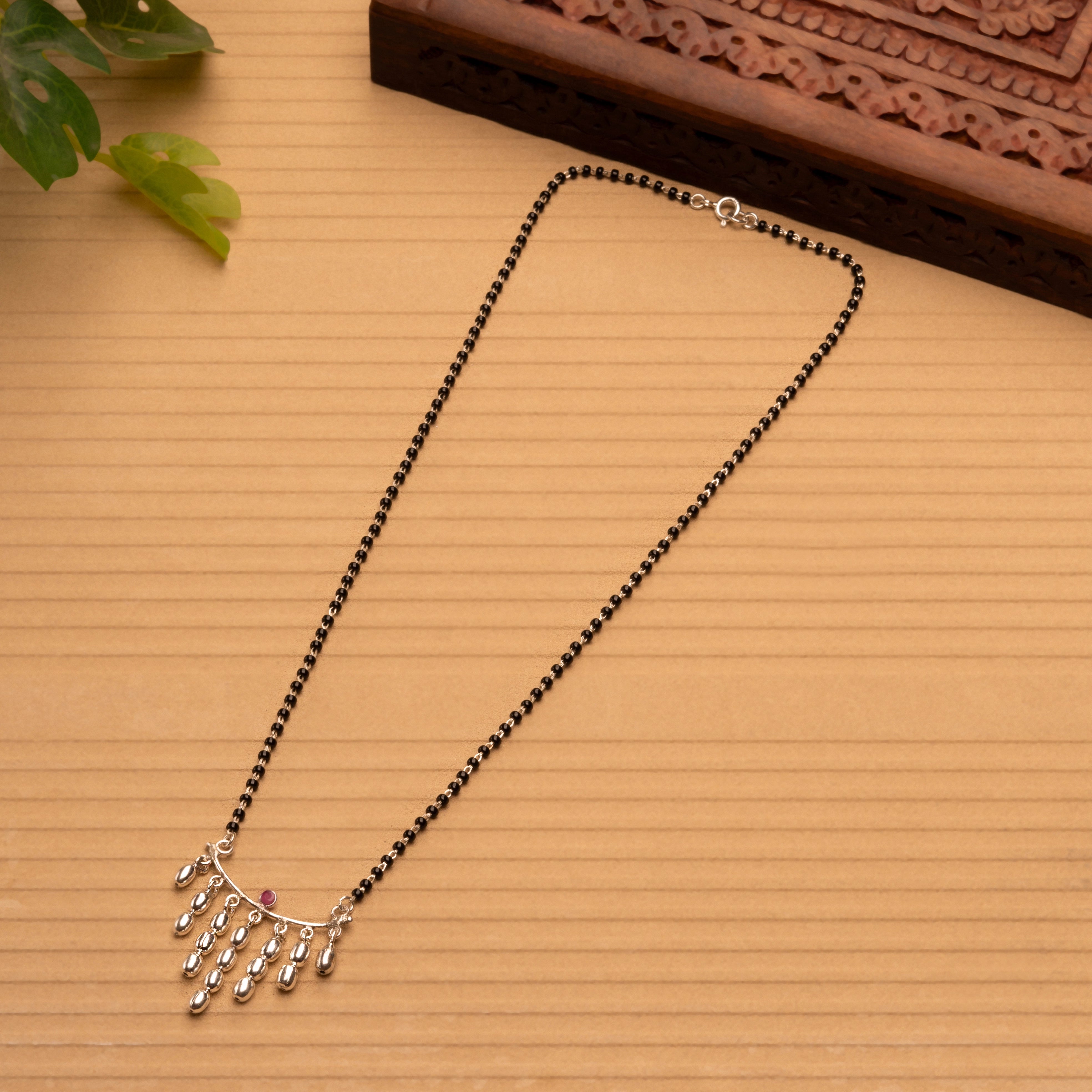 Oval Beads Pendant Mangalsutra