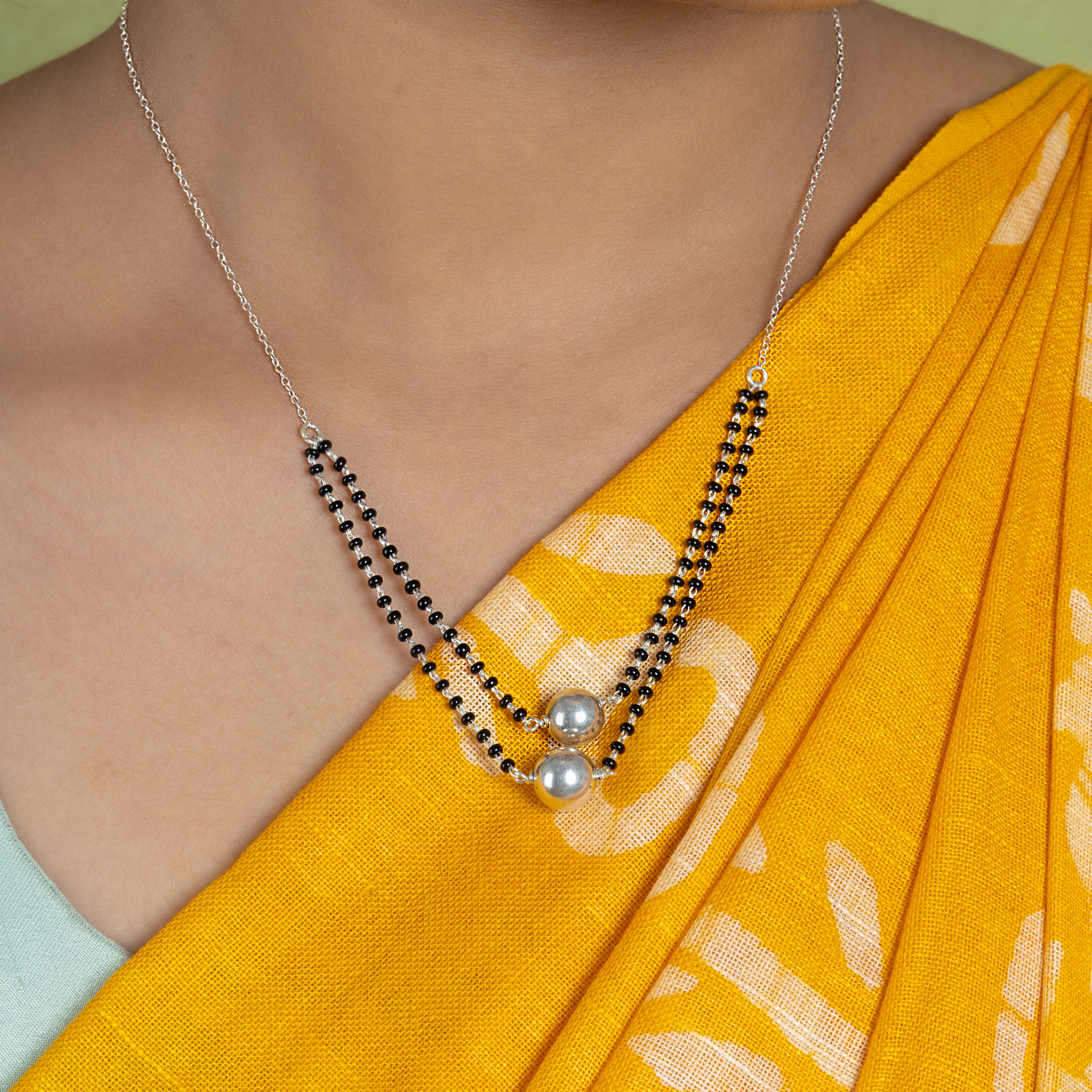 A Two-Layer Round Bead Mangalsutra