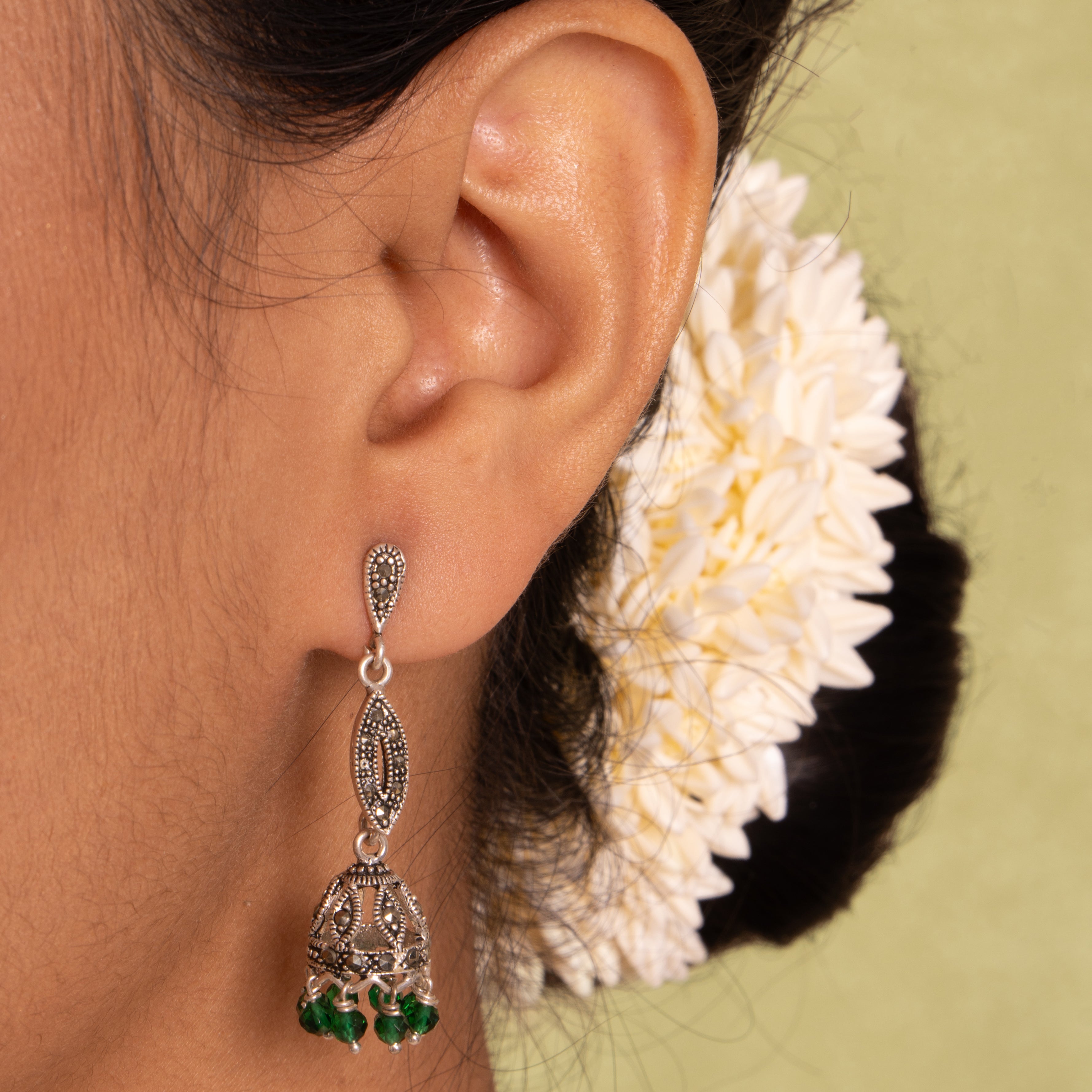 Bracket-Inspired Jhumki Earrings