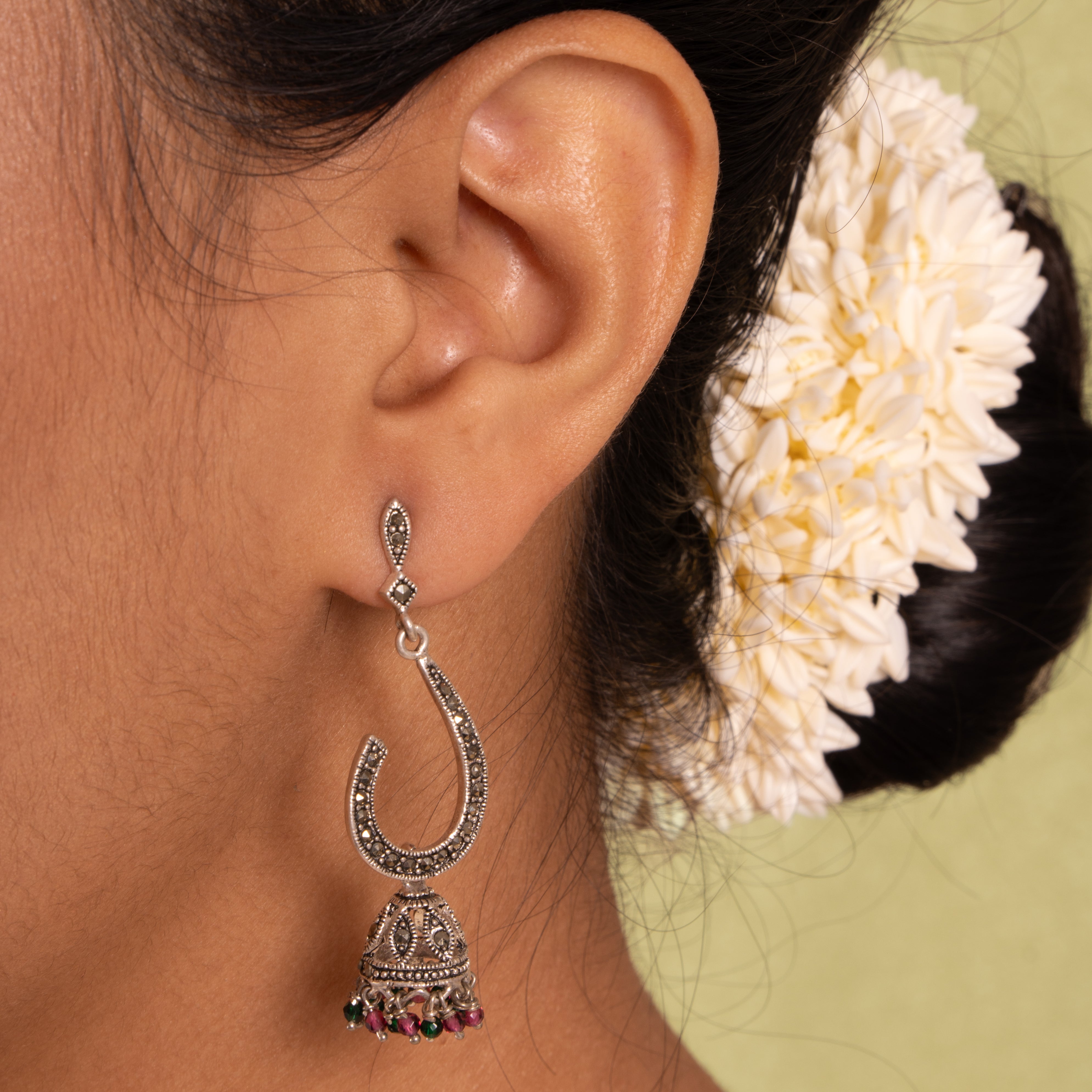 Comma-Inspired Jhumki Earrings