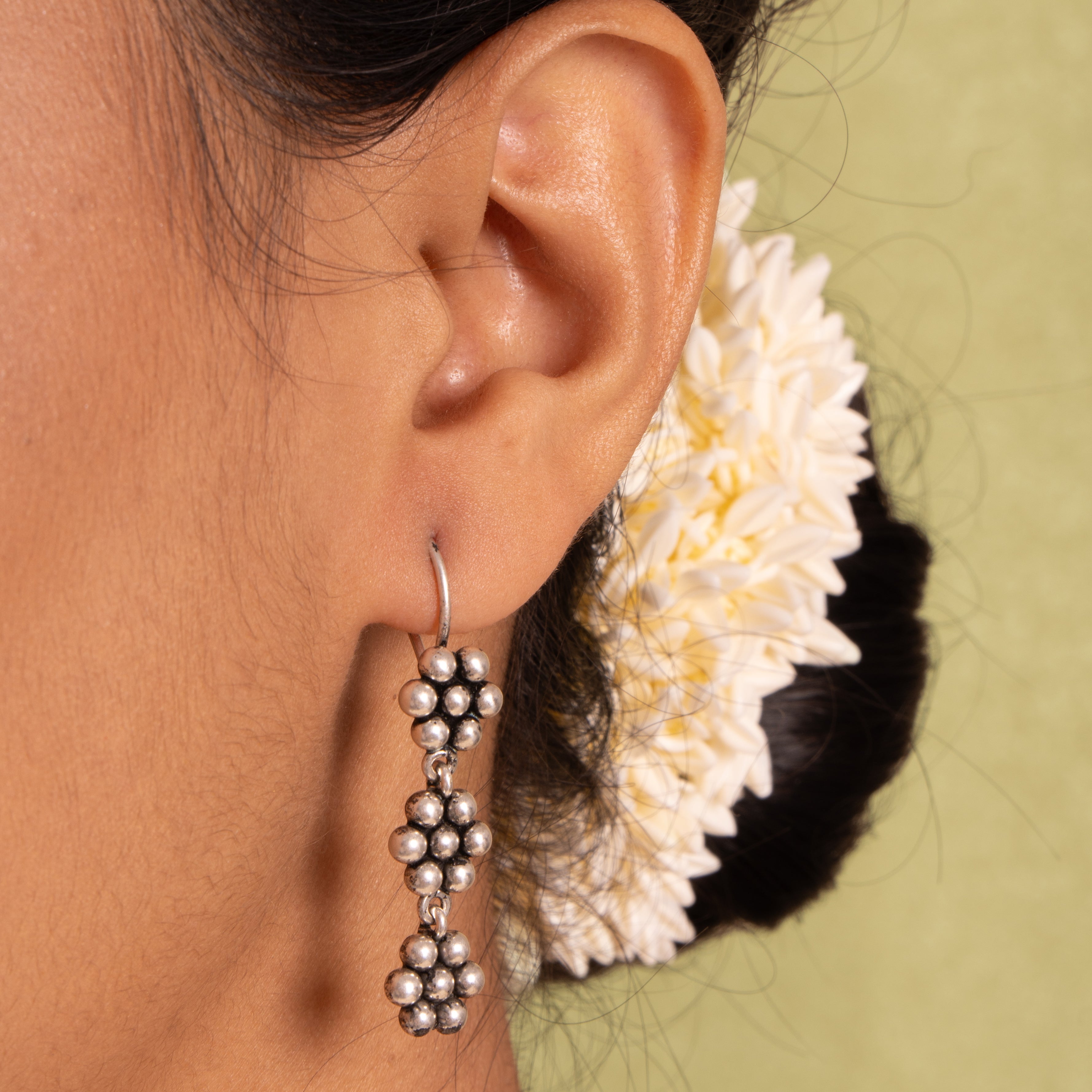 Silver Kudi Dangler Earrings 1