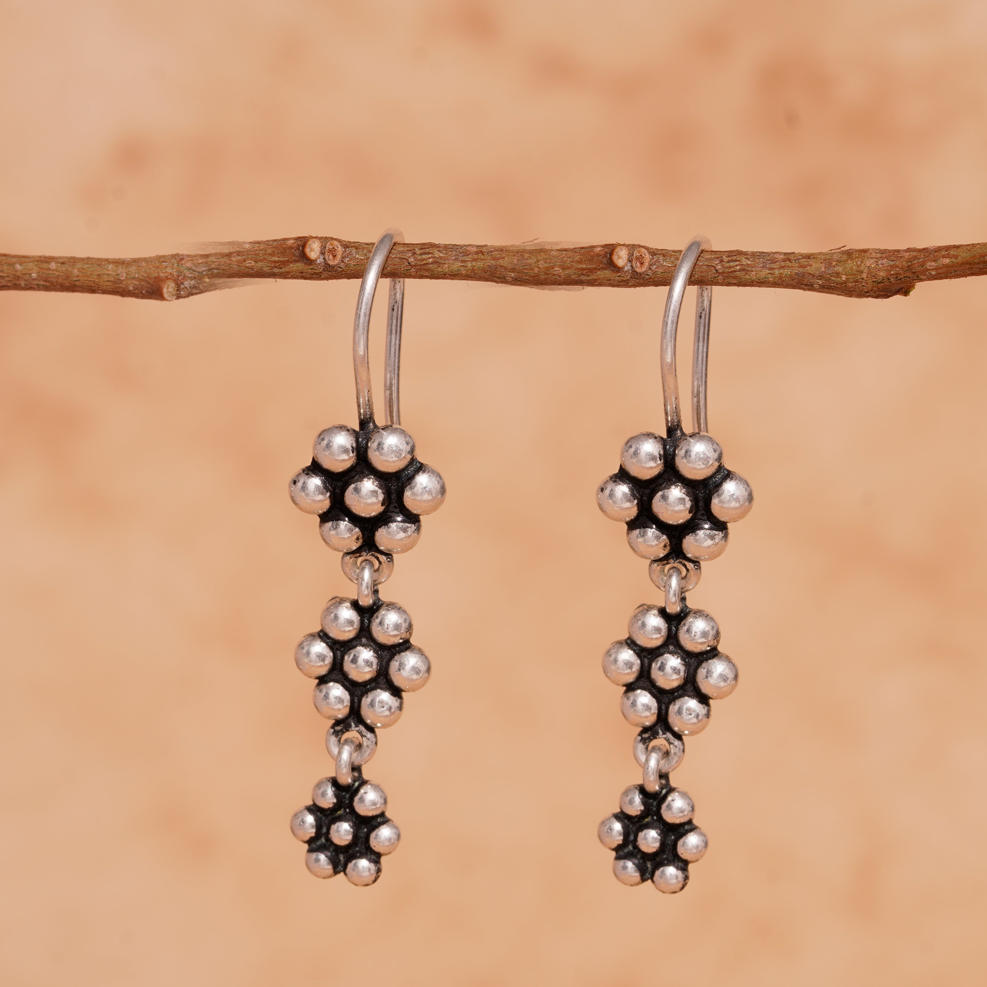 Silver Kudi Dangler Earrings 2