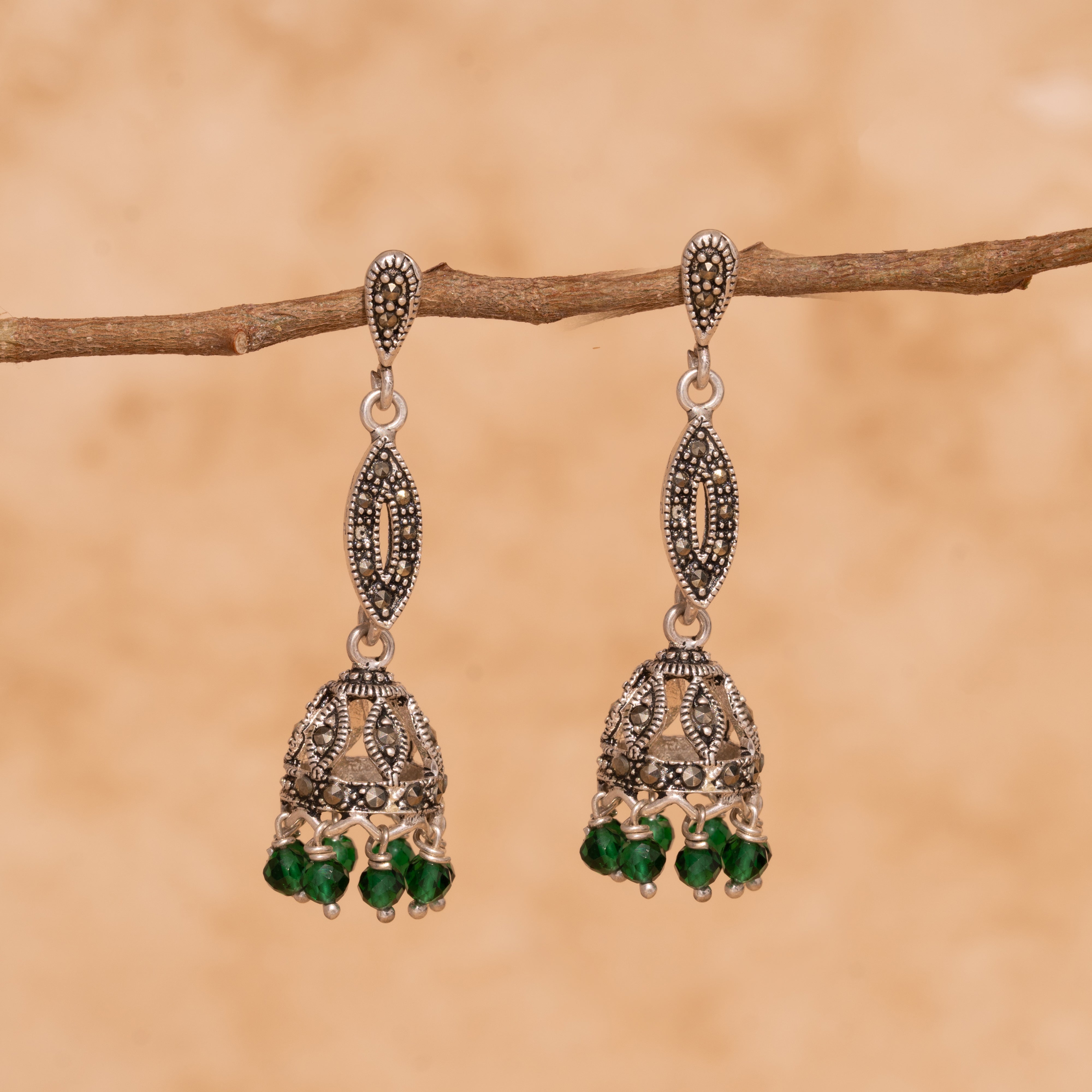 Bracket-Inspired Jhumki Earrings