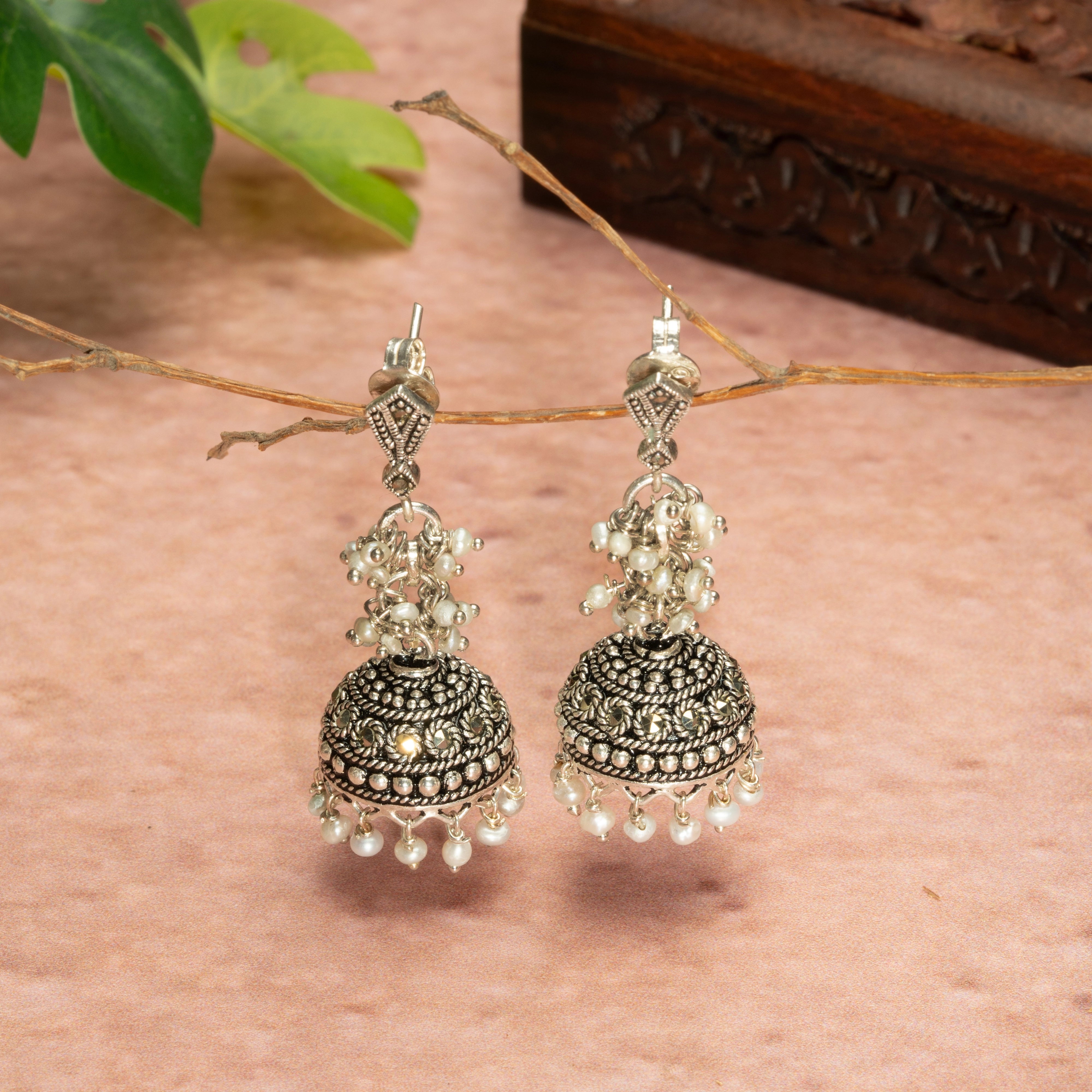 Poppy Pearls Jhumki