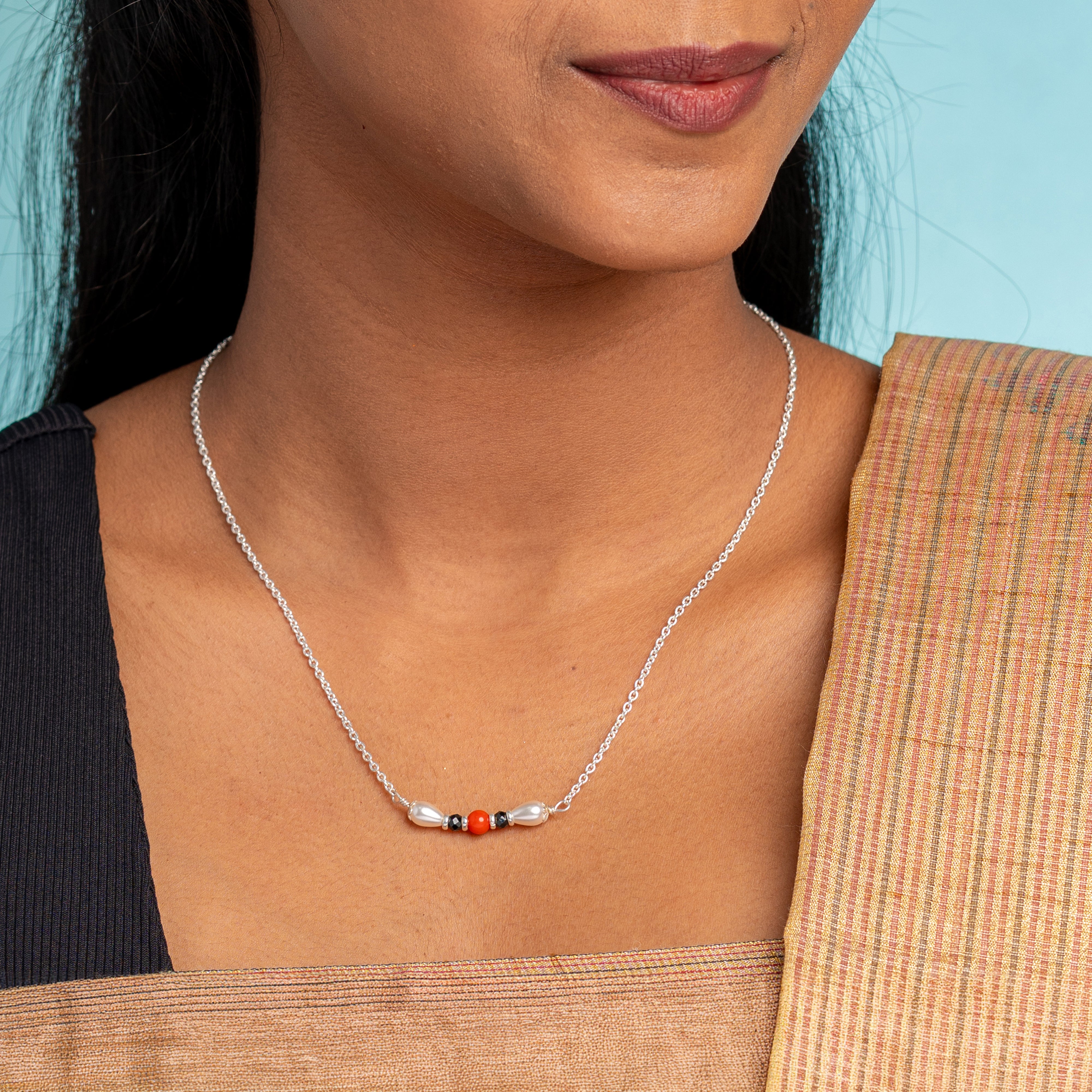 Veera Pearl Coral Mangalsutra