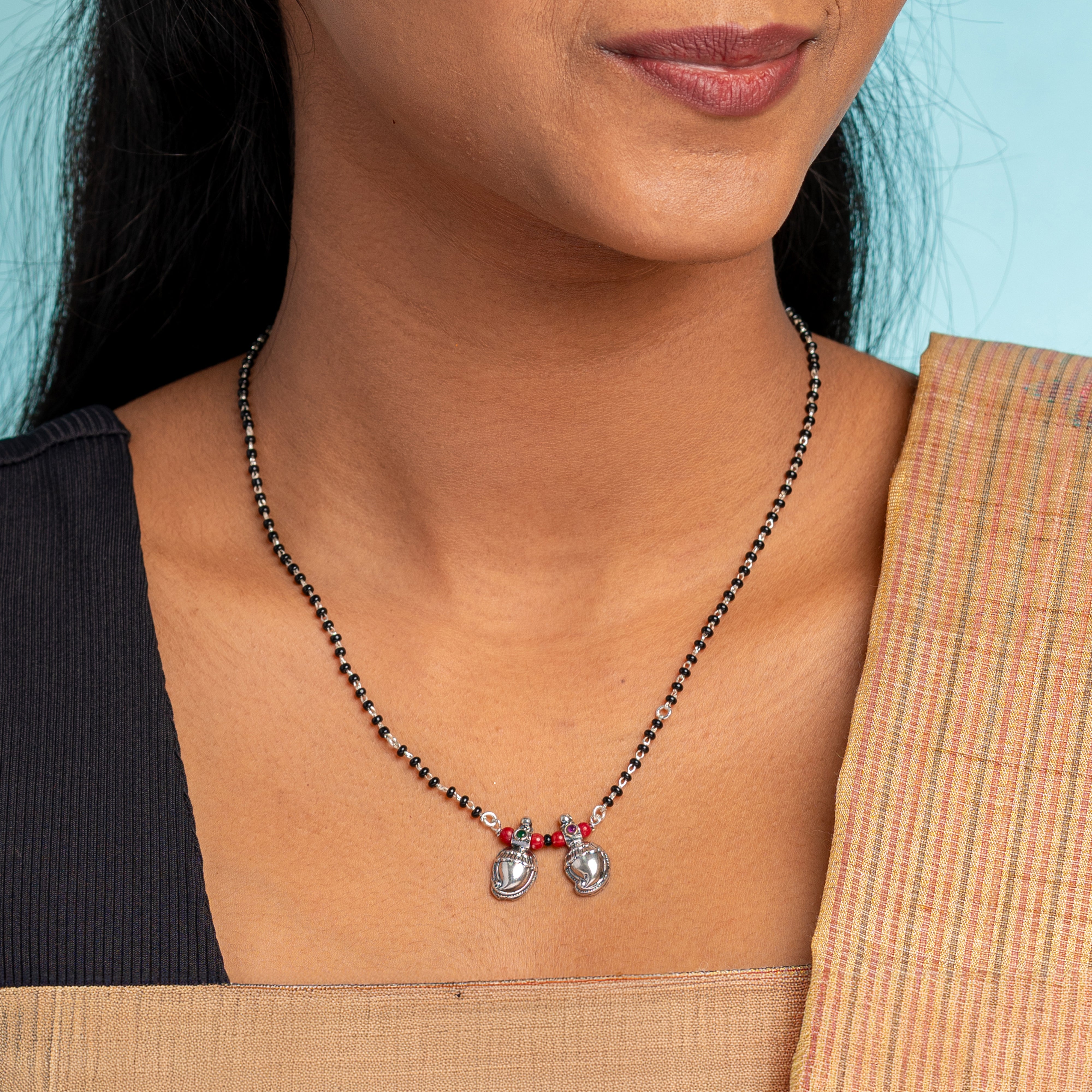 Keri Wati Silver Mangalsutra