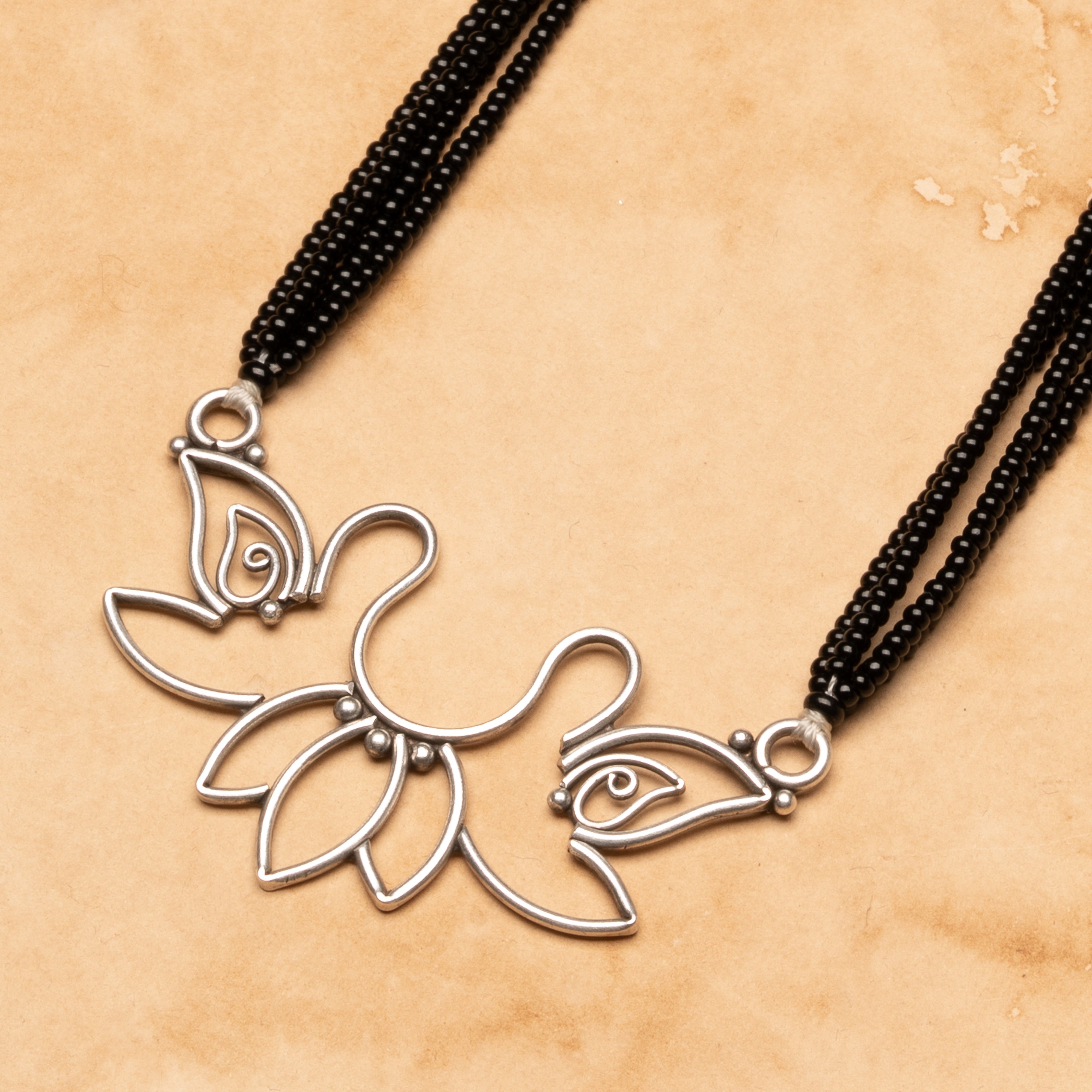 Padmaja Hanmade Silver Pot Mangalsutra