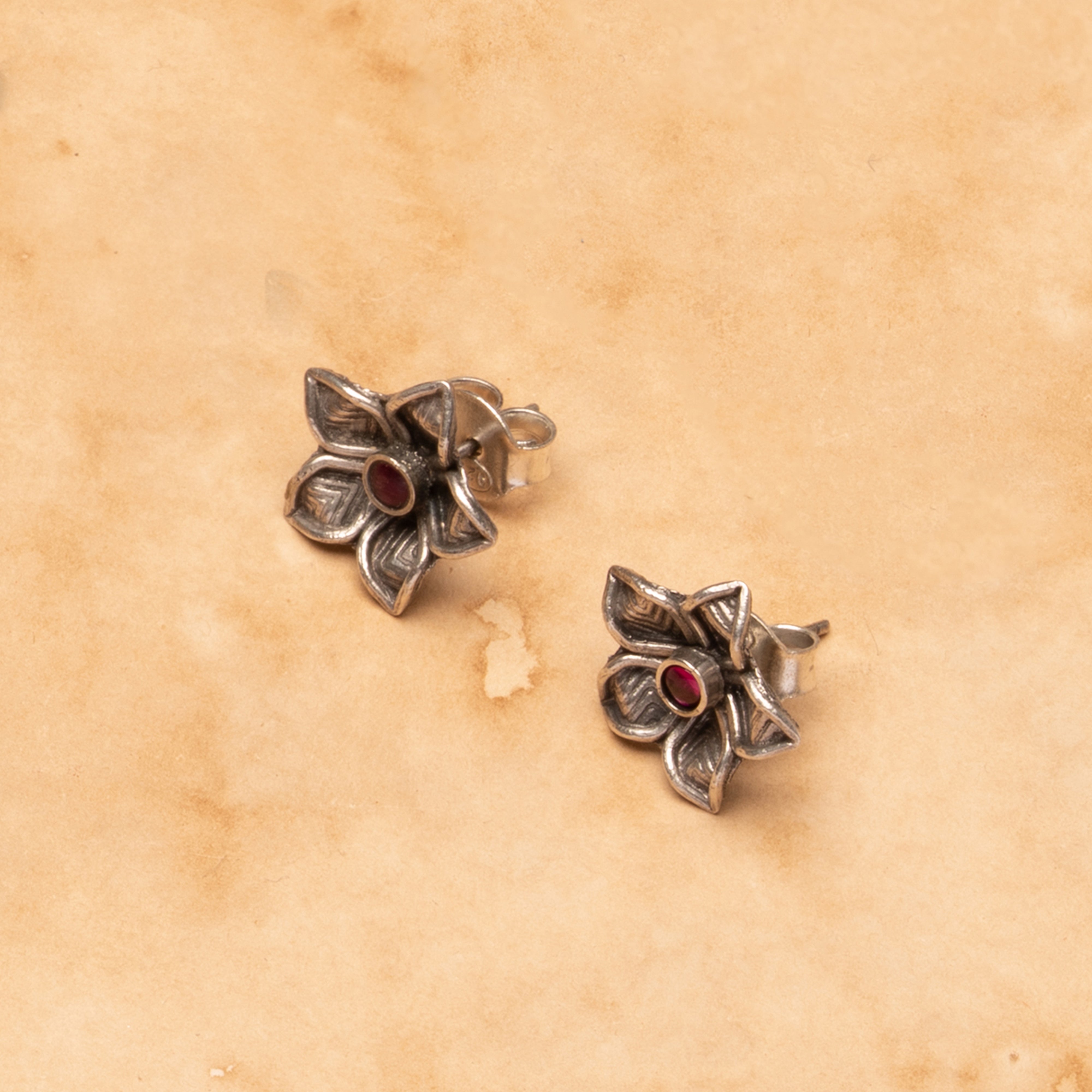 Nayantara 925 Silver Flower Earrings
