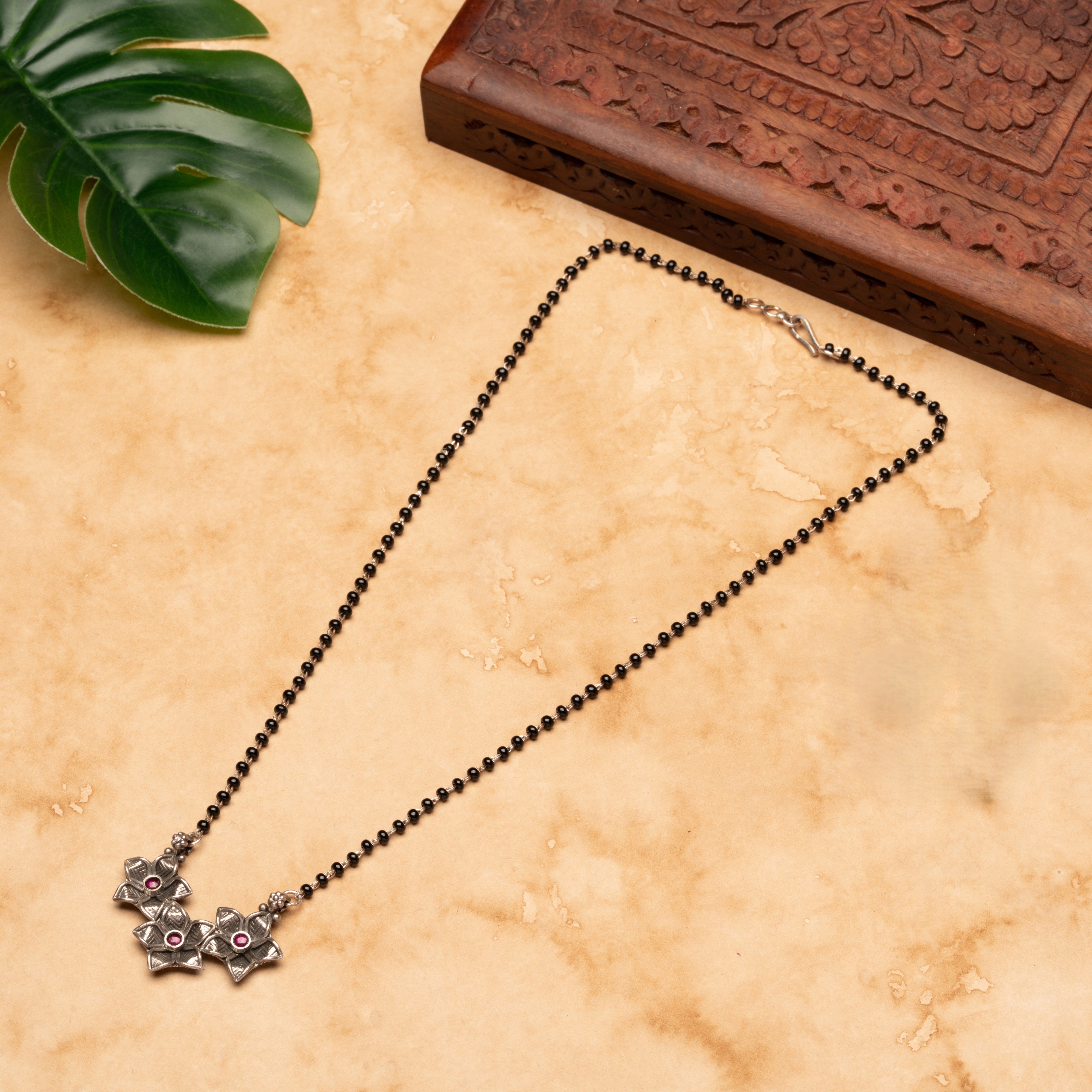 Triveni Temple Silver Mangalsutra