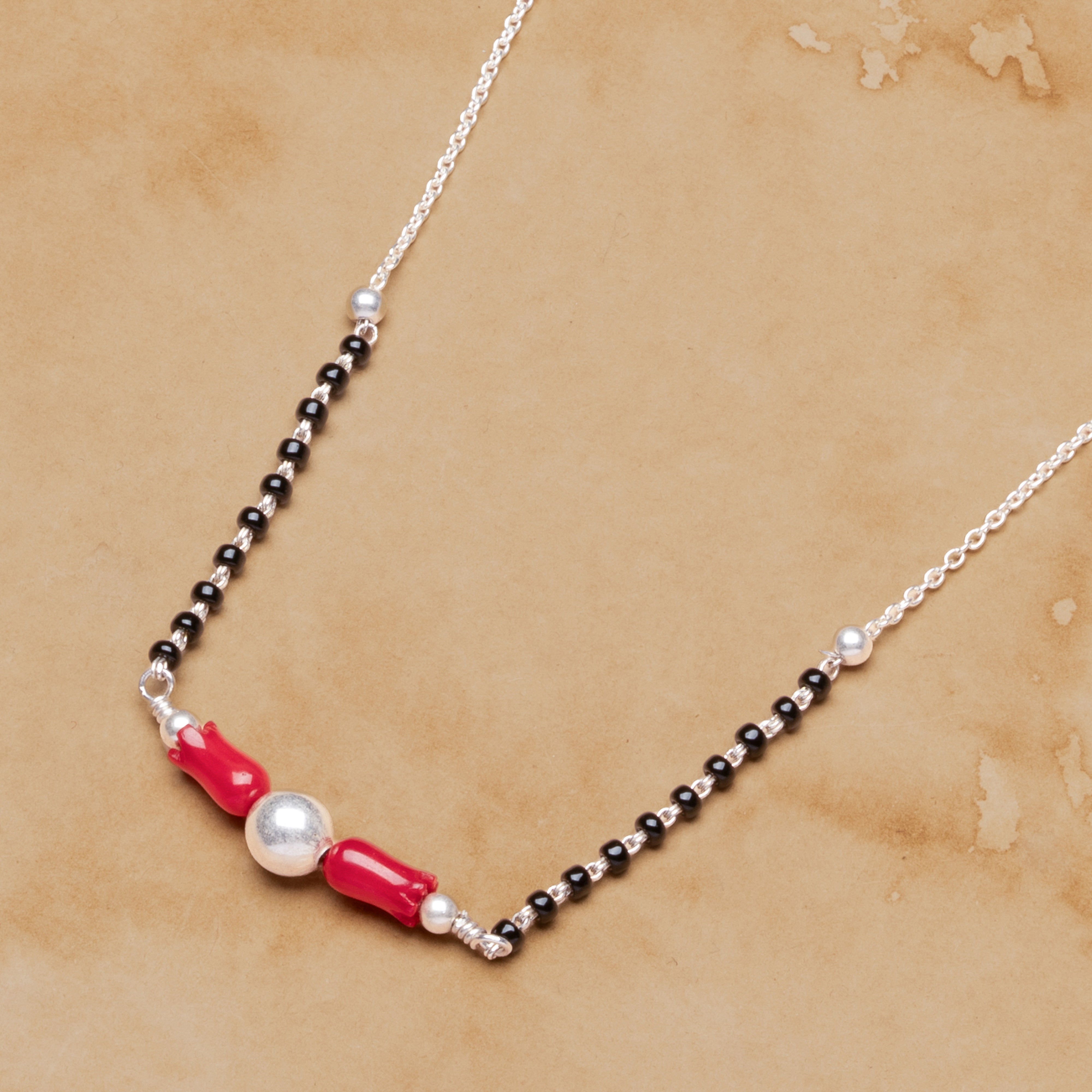 Coral Minimal Mangalsutra
