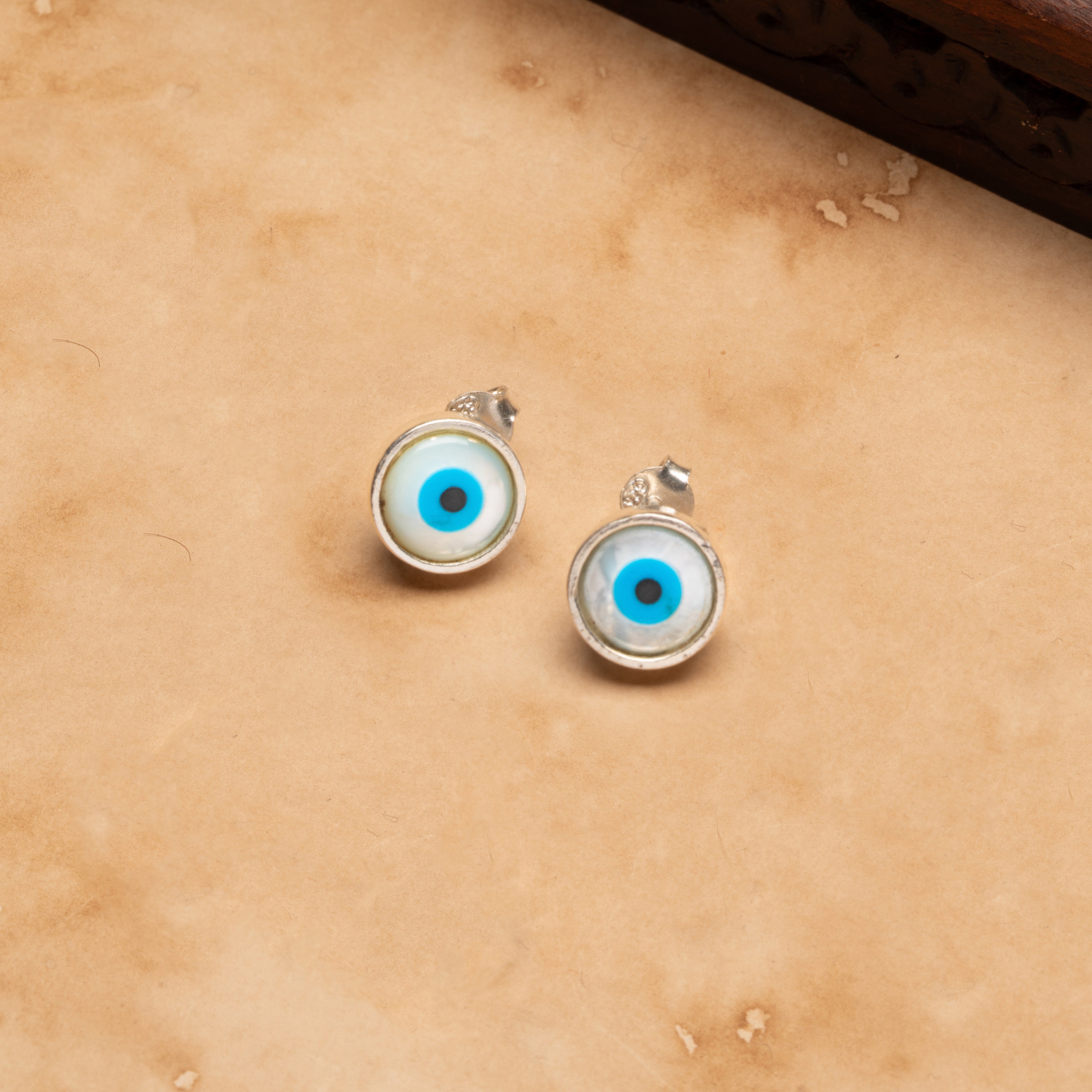 Evil Eye Circle Earrings