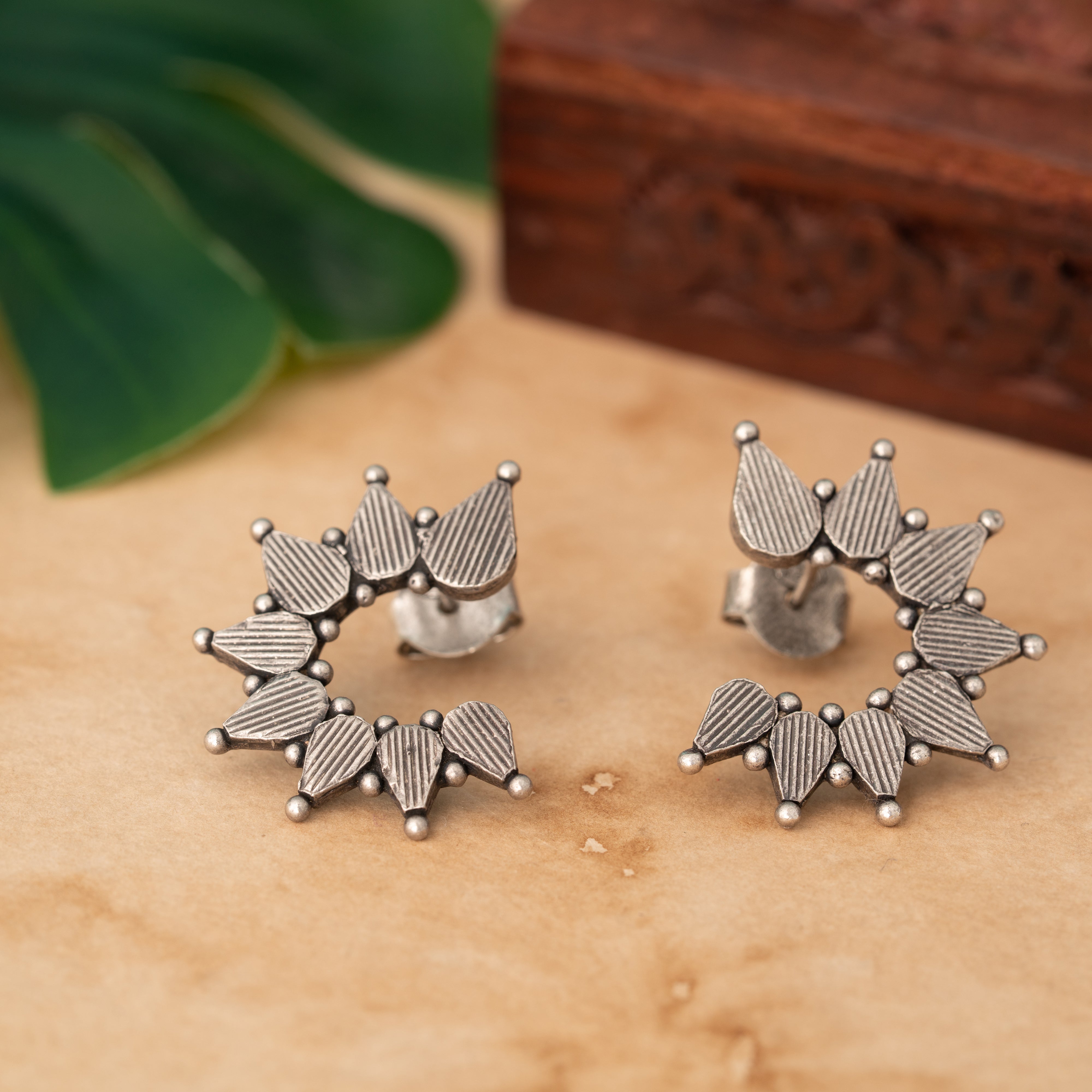 Siraa Silver Stud Earrings