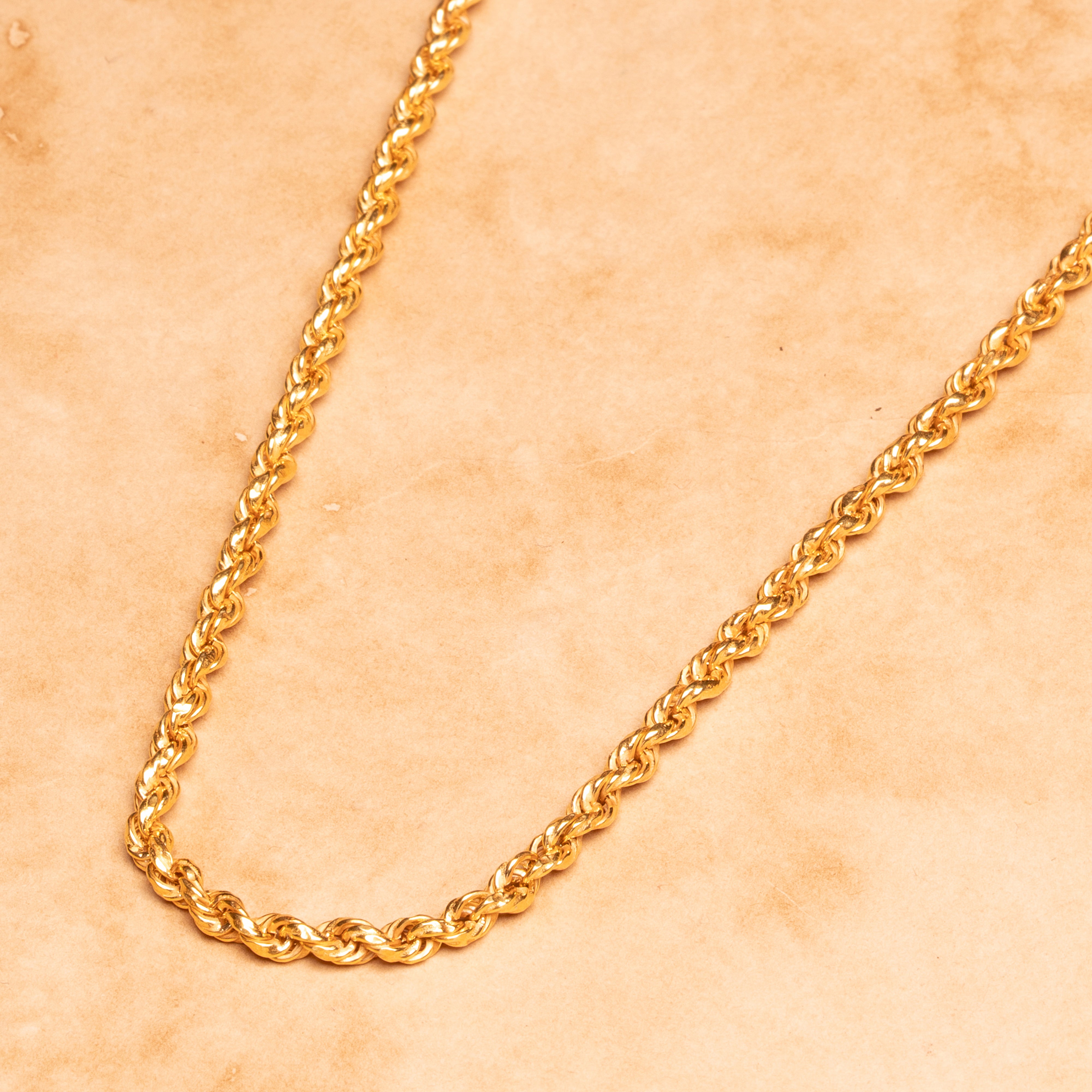 Gold-Plated Twisted Rope Chain