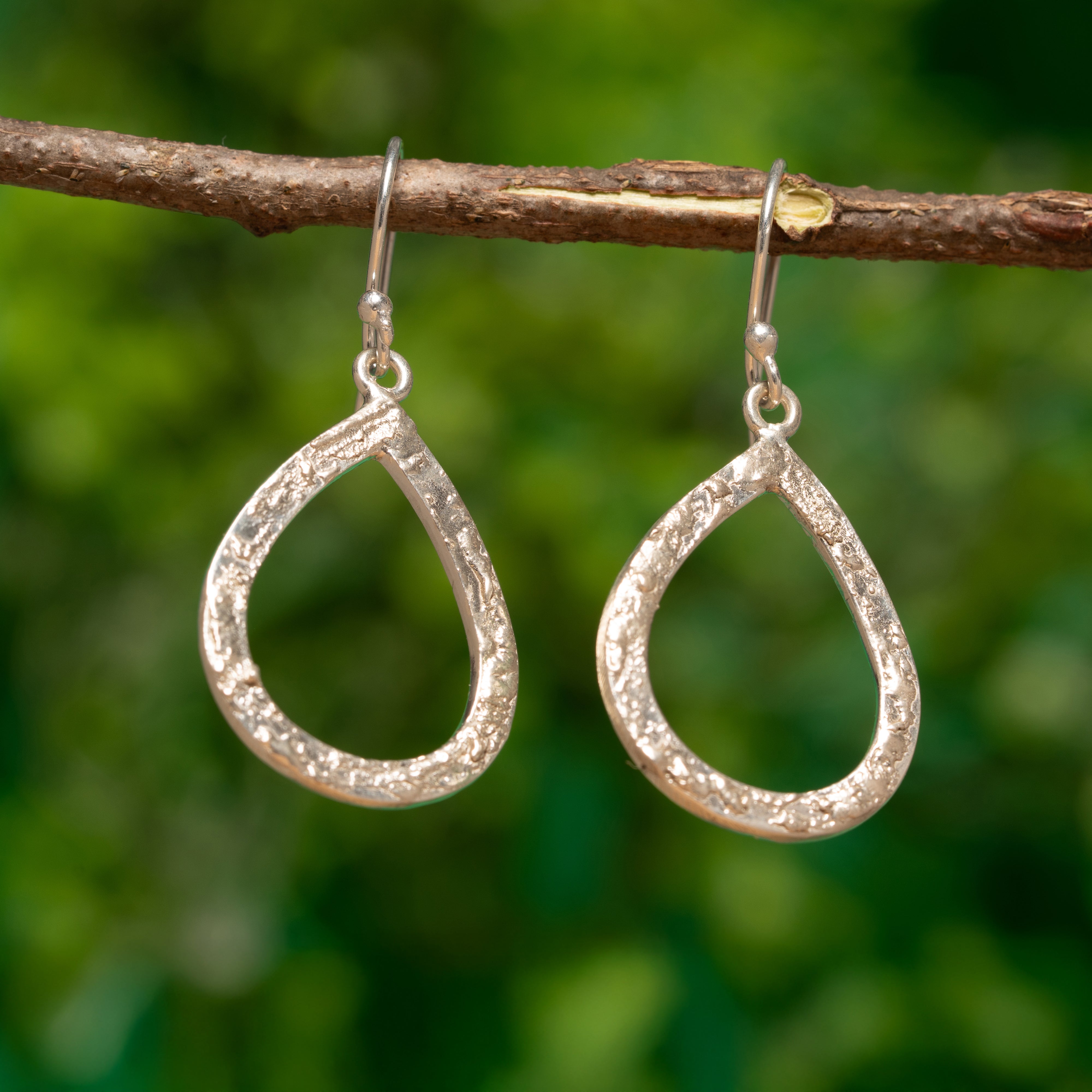 925 Sterling Silver Handmade Hammered Classic Dangle Drop Earring