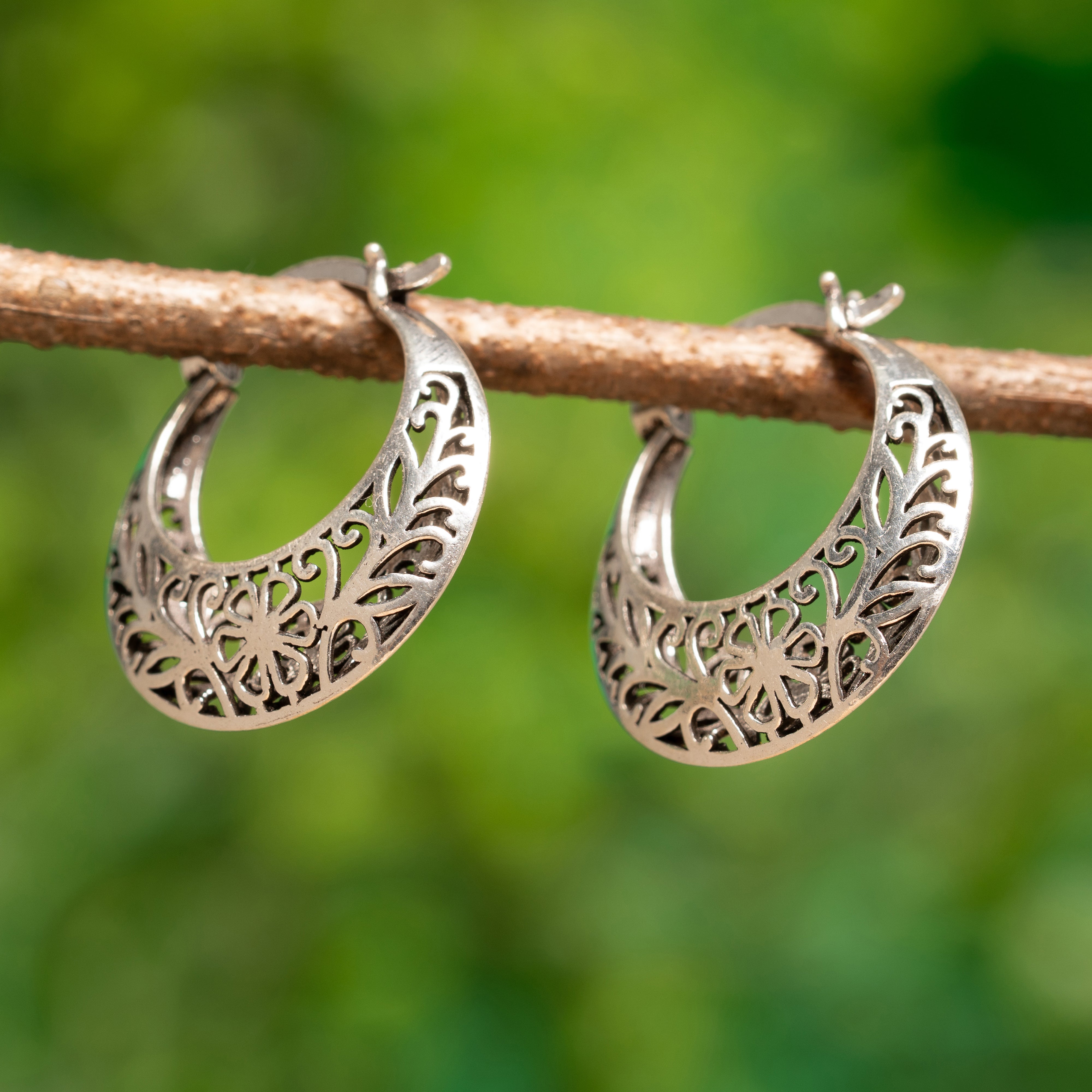 Aara Geometric Hoop Earrings