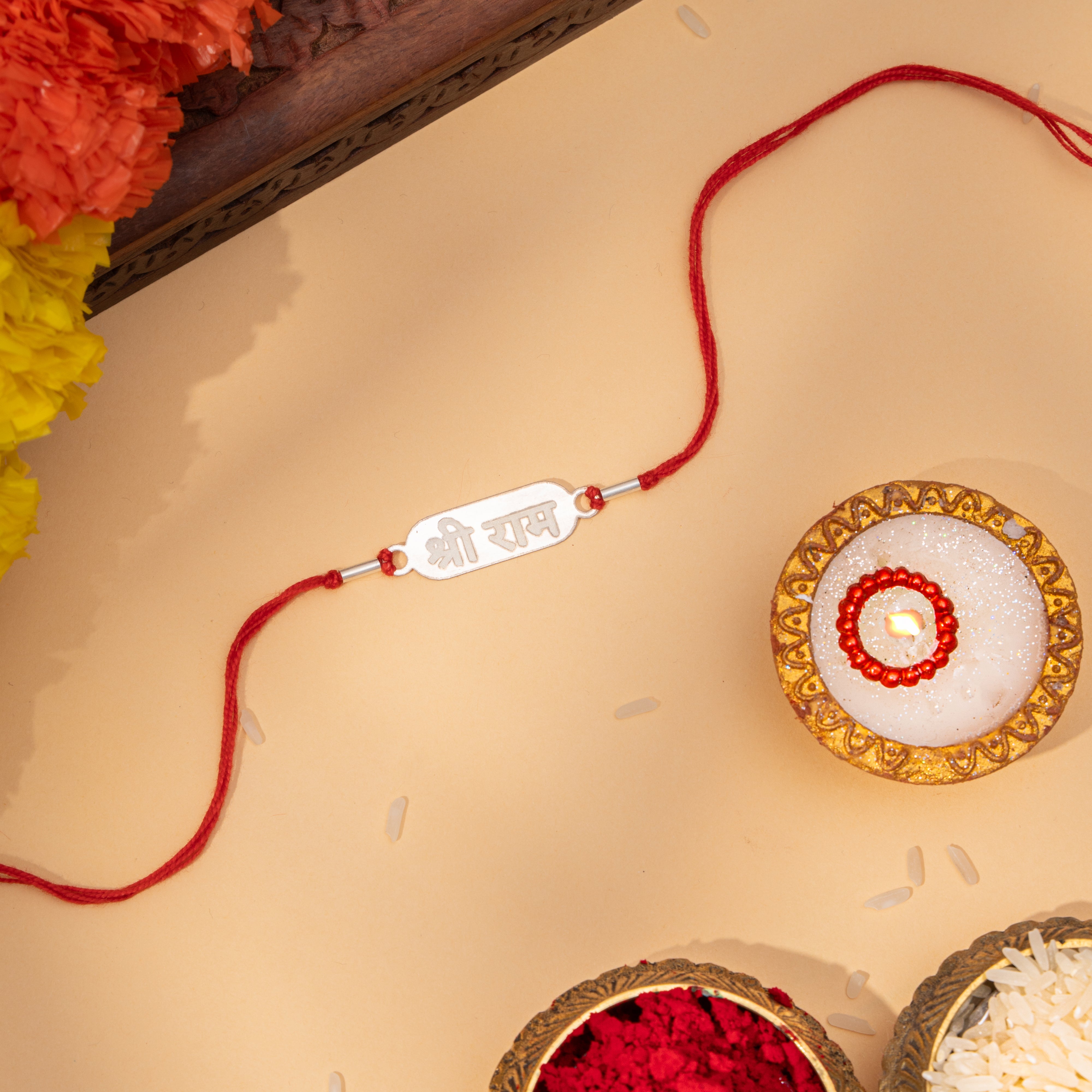 Shree Ram 925 Silver Rakhi