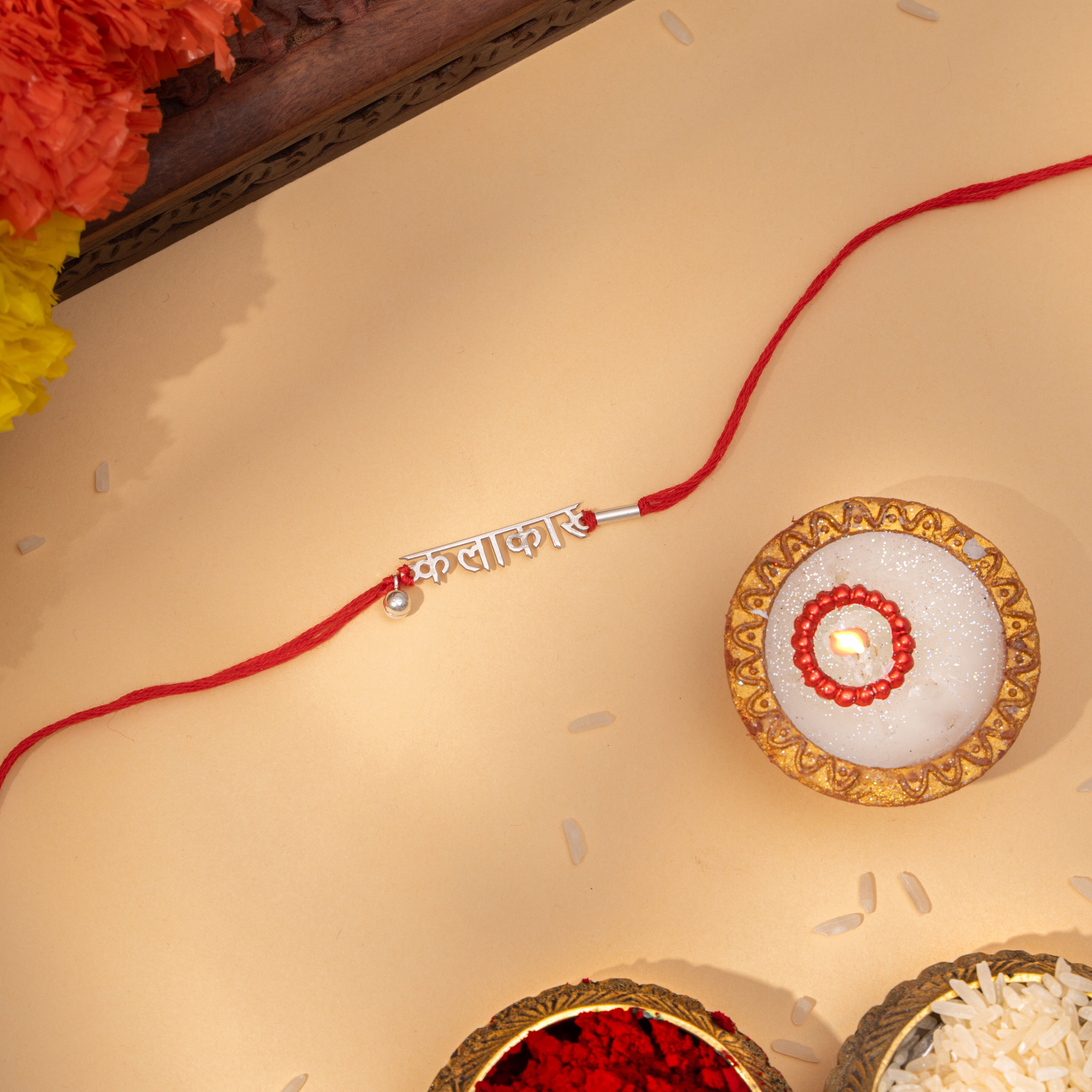 Kalakar 925 Sterling Silver Rakhi Charm